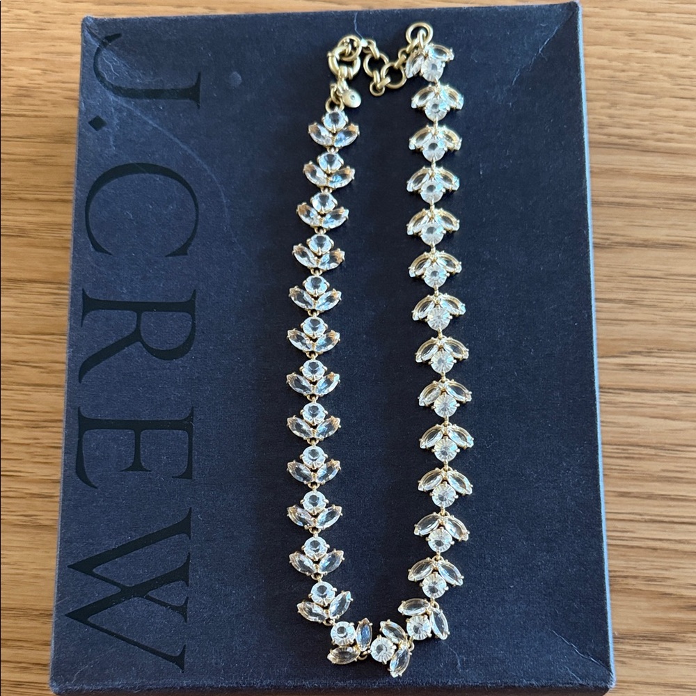 J. Crew Gold and Crystal Women's Necklace